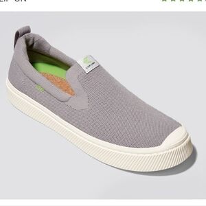 Cariuma IBI Slip-on Knit Bamboo Plastic Comfort Sneakers Size 7 Light Grey EUC